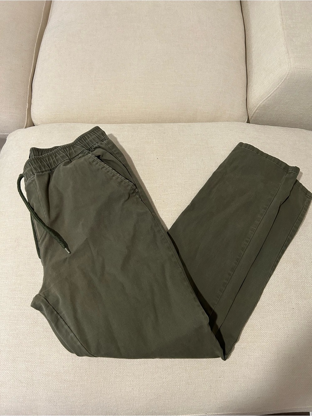 ASOS Olive Green Drawstring Chinos